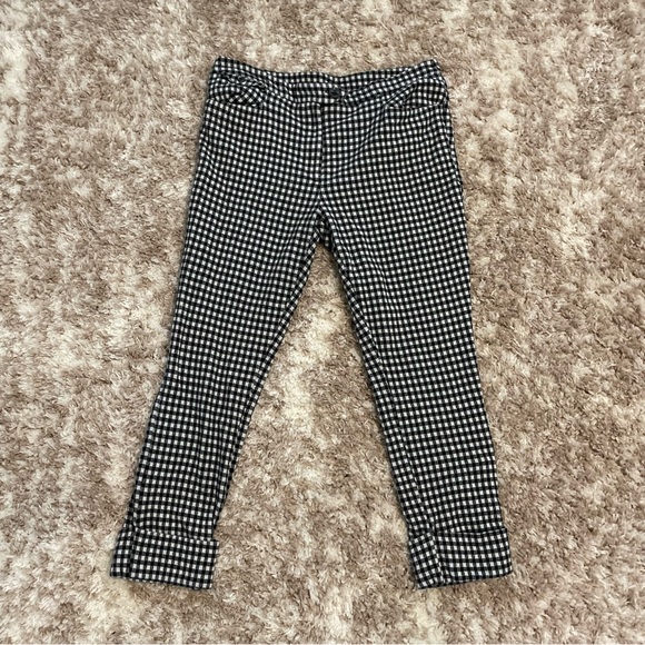 Anthropologie the essential crop flare check dress pants size 8 - Picture 3 of 9